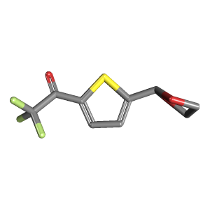 二氧杂环-噻吩(C9H7F3O3S),CAS 898772-29-7,「Fluorochem」T24723449-1g C9H7F3O3S_3D图