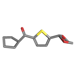 环戊基_噻吩酮(C13H16O3S),CAS 898772-54-8,「Fluorochem」C24723457-5g C13H16O3S_3D图