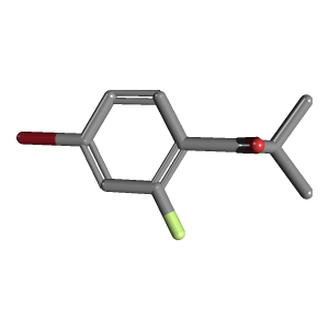 氟苯基_酮(C11H12BrFO),CAS 898766-42-2,「Fluorochem」B24724078-2g C11H12BrFO_3D图