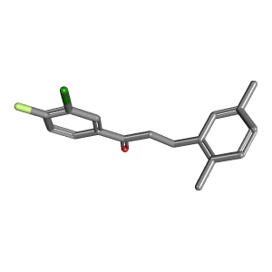 二甲基苯基-氟代丙苯酮(C17H16ClFO),CAS 898753-72-5,「Fluorochem」C24726352-2g C17H16ClFO_3D图