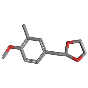 二氧杂环-苯(C12H16O3),CAS 898785-28-9,「Fluorochem」M24727790-5g C12H16O3_3D图