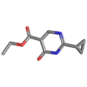 二氢嘧啶-羧酸乙酯(C10H12N2O3),CAS 1044770-39-9,「Fluorochem」E24903910-250mg C10H12N2O3_3D图