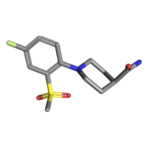 苯基_甲酰胺(C13H17FN2O3S),CAS 914637-65-3,「Fluorochem」F26597564-1g C13H17FN2O3S_3D图