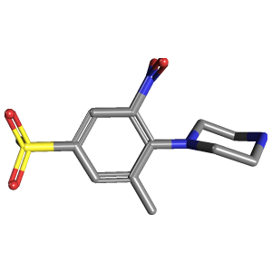 甲基磺酰基-哌嗪(C12H17N3O4S),CAS 1000018-29-0,「Fluorochem」M26598119-1g C12H17N3O4S_3D图
