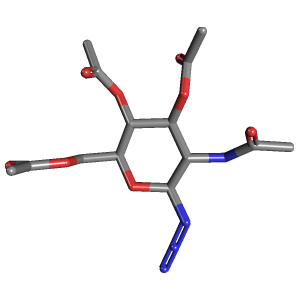 脱氧_吡喃葡萄糖基叠氮化物制备(C14H20N4O8),CAS 6205-69-2报价,「阿拉丁」A2725015-250mg C14H20N4O8_3D图