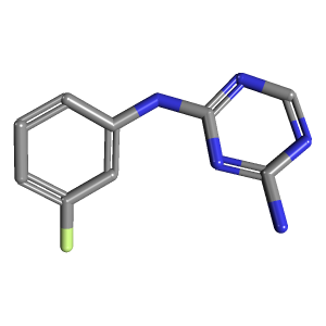 三嗪_二胺(C9H8FN5),CAS 19079-38-0,「Fluorochem」N2737693-1g C9H8FN5_3D图