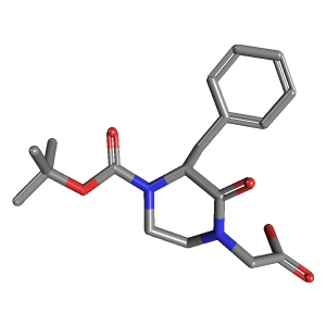 (3S)-4-Boc-1-羧甲基-3-苄基哌嗪-2-酮,CAS 215121-89-4,「J&K」S2756053-1G C18H24N2O5_3D图