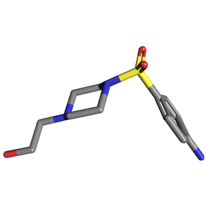 氨基苯基-乙醇(C12H19N3O3S),CAS 524718-94-3,「Fluorochem」A2756338-5g C12H19N3O3S_3D图