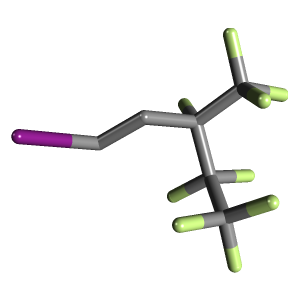 六氟_碘戊烷(C6H4F9I),CAS 239464-02-9,「Fluorochem」H2775064-5g C6H4F9I_3D图