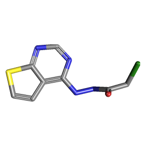嘧啶-基乙酰肼(C8H7ClN4OS),CAS 680211-00-1,「Fluorochem」N2777672-1g C8H7ClN4OS_3D图