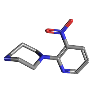 1-(3-硝基吡啶-2-Yl)-1,4-二氮杂环己烷,CAS 147539-29-5,「源叶」N2795752-500mg C10H14N4O2_3D图