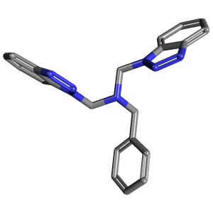 苄基_胺(C21H19N7),CAS 111184-83-9,「Fluorochem」B2832069-250mg C21H19N7_3D图