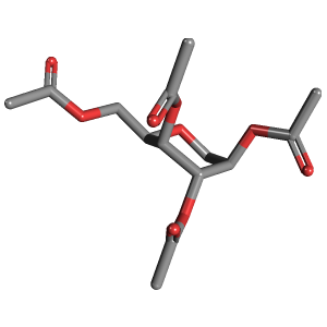 2,3,4,6-四-O-乙酰基-1,5-氢-D-甘露醇,CAS 13121-61-4,「源叶」T314439-50mg C14H20O9_3D图