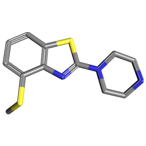 甲硫基-苯并噻唑(C12H15N3S2),CAS 1105194-64-6,「Fluorochem」M33678275-500mg C12H15N3S2_3D图