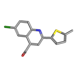 喹啉_羧酸(C15H10ClNO2S),CAS 438216-95-6,「Fluorochem」C3498489-5g C15H10ClNO2S_3D图
