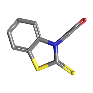 (2-硫代-1,3-苯并噻唑-3(2H)-Yl)乙酸,CAS 59794-34-2,「源叶」T351524-50mg C9H7NO2S2_3D图