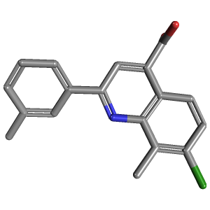 甲基苯基-羧酸(C18H14ClNO2),CAS 725705-50-0,「Fluorochem」C3545220-10g C18H14ClNO2_3D图