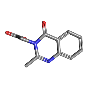 (2-甲基-4-氧代-4H-喹唑啉-3-Yl)-乙酸,CAS 50844-81-0,「源叶」M361912-100mg C11H10N2O3_3D图