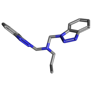 乙基_胺(C17H19N7),CAS 111184-79-3,「Fluorochem」B3744138-10mg C17H19N7_3D图