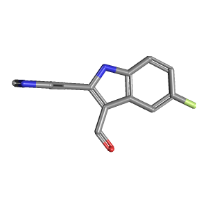 吡啶_甲醛(C14H9FN2O),CAS 588670-34-2,「Fluorochem」F3817046-1g C14H9FN2O_3D图