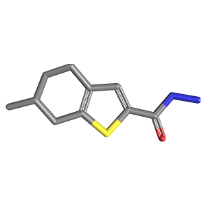 苯并噻吩-酰肼(C10H14N2OS),CAS 956576-52-6,「Fluorochem」M3852813-5g C10H14N2OS_3D图