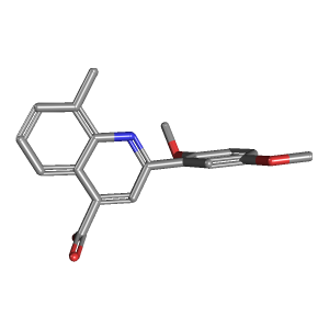 甲基喹啉-羧酸(C19H17NO4),CAS 897566-27-7,「Fluorochem」D3901969-10g C19H17NO4_3D图