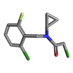 氟苄基_乙酰胺(C12H12Cl2FNO),CAS 1176494-47-5,「Fluorochem」C39375123-500mg C12H12Cl2FNO_3D图