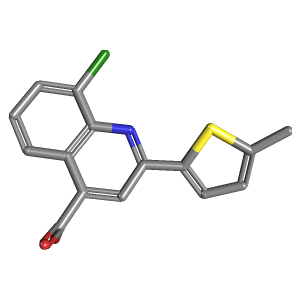 喹啉_羧酸(C15H10ClNO2S),CAS 725221-34-1,「Fluorochem」C3956104-1g C15H10ClNO2S_3D图
