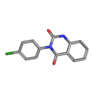 3-(4-氯苯基)喹唑啉-2,4(1H_3H)-二酮制备,CAS 2400-95-5报价,「Fluorochem」C3958937-10g C14H9ClN2O2_3D图