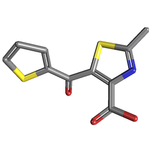 噻吩羰基-羧酸(C10H7NO3S2),CAS 941868-42-4,「Fluorochem」M42281603-500mg C10H7NO3S2_3D图