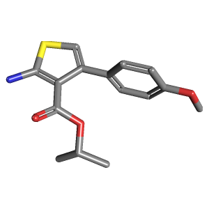 噻吩-羧酸异丙酯(C15H17NO3S),CAS 350997-31-8,「Fluorochem」I4343078-5g C15H17NO3S_3D图