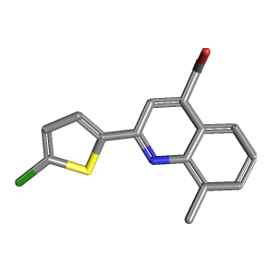 甲基喹啉-羧酸(C15H10ClNO2S),CAS 438229-02-8,「Fluorochem」C4445989-1g C15H10ClNO2S_3D图