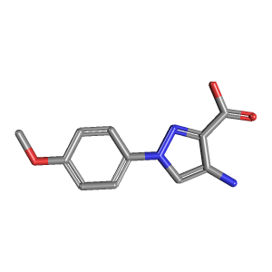 甲氧基苯基-羧酸(C11H11N3O3),CAS 1190305-94-2,「麦克林」A44597875-250mg C11H11N3O3_3D图