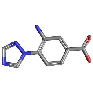 三唑_苯甲酸(C9H8N4O2),CAS 167627-00-1,「源叶」A45089679-50mg C9H8N4O2_3D图