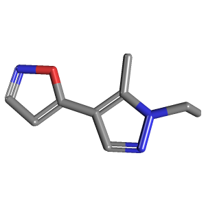 乙基_异恶唑(C9H11N3O),CAS 1174882-04-2,「Fluorochem」E45600702-1g C9H11N3O_3D图
