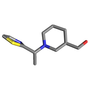 哌啶_甲醇(C11H18N2OS),CAS 1065484-60-7,「Fluorochem」T45787179-500mg C11H18N2OS_3D图