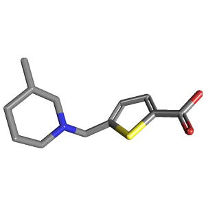 甲基哌啶-羧酸(C12H17NO2S),CAS 1174887-28-5,「Fluorochem」M45923692-5g C12H17NO2S_3D图