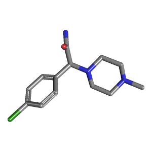 甲基哌嗪-乙酰胺(C13H18ClN3O),CAS 1015856-12-8,「Fluorochem」C45926032-5g C13H18ClN3O_3D图
