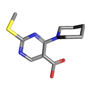 哌啶_羧酸(C11H15N3O2S),CAS 1065075-58-2,「Fluorochem」M45926123-1g C11H15N3O2S_3D图