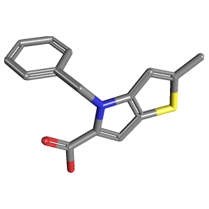 吡咯_羧酸(C15H13NO2S),CAS 1047142-67-5,「Fluorochem」B46038788-10g C15H13NO2S_3D图