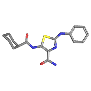 噻唑_甲酰胺(C17H20N4O2S),CAS 1031602-63-7,「源叶」C46355372-10mg C17H20N4O2S_3D图