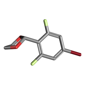 2-(4-溴-2,6-二氟苯基)-1,3-二氧杂环己烷,CAS 773087-43-7,「源叶」B46739167-5g C9H7BrF2O2_3D图