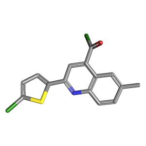 氯噻吩_羰基氯(C15H9Cl2NOS),CAS 1160253-37-1,「Fluorochem」C46779281-10g C15H9Cl2NOS_3D图