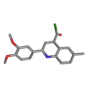 二甲氧基苯基-羰基氯(C19H16ClNO3),CAS 1160253-77-9,「Fluorochem」D46779301-1g C19H16ClNO3_3D图