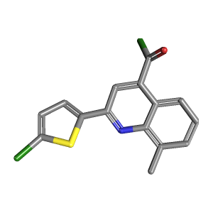 噻吩基_羰基氯(C15H9Cl2NOS),CAS 1160254-07-8,「Fluorochem」C46779316-5g C15H9Cl2NOS_3D图