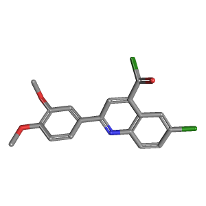 喹啉_羰基氯(C18H13Cl2NO3),CAS 19022-99-2,「Fluorochem」C46779419-10g C18H13Cl2NO3_3D图