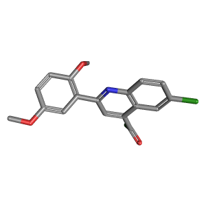 喹啉_羰基氯(C18H13Cl2NO3),CAS 1160263-32-0,「Fluorochem」C46779420-10g C18H13Cl2NO3_3D图