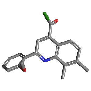 甲氧基苯基-羰基氯(C19H16ClNO2),CAS 1160261-45-9,「Fluorochem」M46779820-5g C19H16ClNO2_3D图