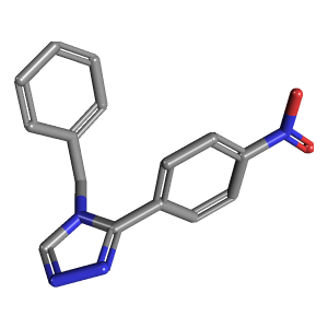硝基苯基-三唑(C15H12N4O2),CAS 1212061-06-7,「Fluorochem」B46786423-1g C15H12N4O2_3D图