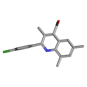 三甲基喹啉-羧酸(C19H16ClNO2),CAS 895923-44-1,「Fluorochem」C4712019-10g C19H16ClNO2_3D图